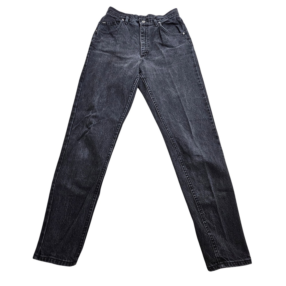 Lee Vintage Jeans 13 Long Charcoal Black High Waisted Tapered Made in USA